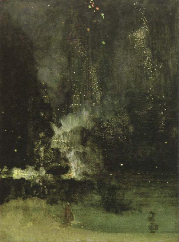 James Mcneill Whistler nocturne in black and gold the falling rocket Spain oil painting art